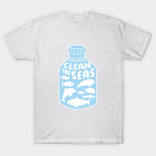 Clean The Seas, Sad Ocean Animals Trapped In A Plastic Bottle T-Shirt